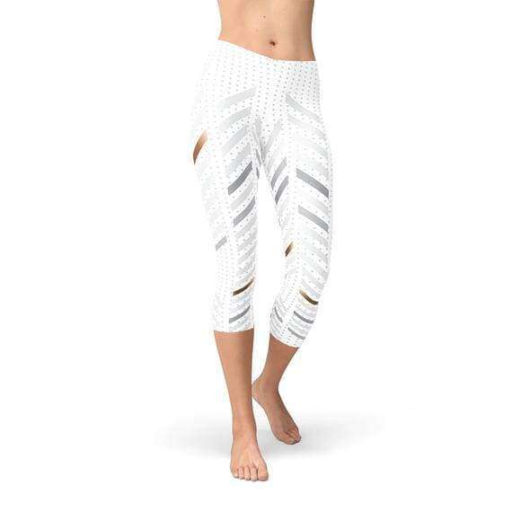 women's white capri leggings