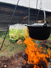 Kotlich Casserole cooking on wood fire