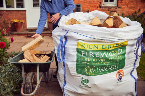 kiln dried logs in bulk bags