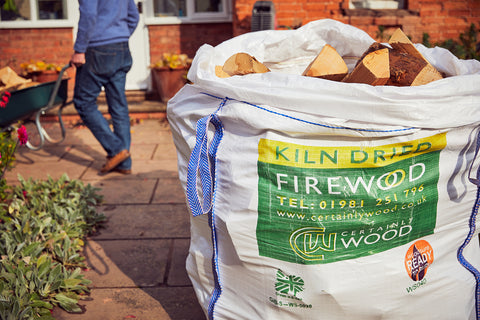 kiln dried logs loose filled bulk bags