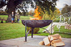 cooking on wood on a firepit