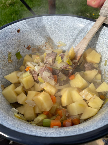 organic produce for irish stew