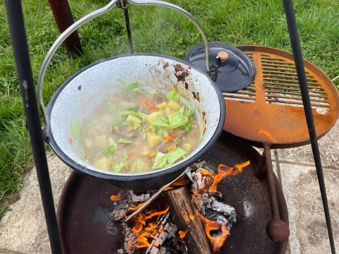 cooking irish stew outside