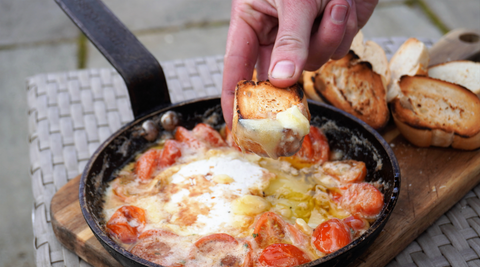 Cooked bruschetta