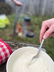 Flour paste used for thickening the casserole