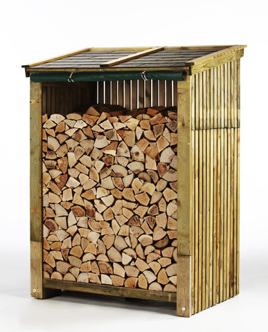 log store to store kiln dried logs