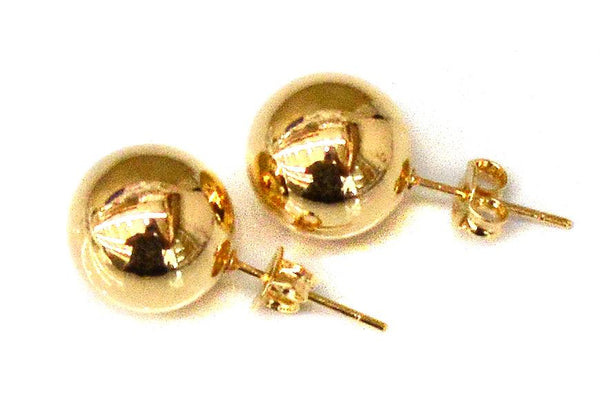 gold knob earrings