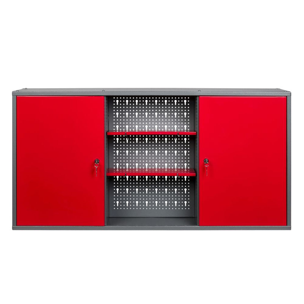 Werkbank Technik Hakenbeut + 1 + mit Kreher Türen – x Bundle: 17tlg. 2 Werkzeuglochwand