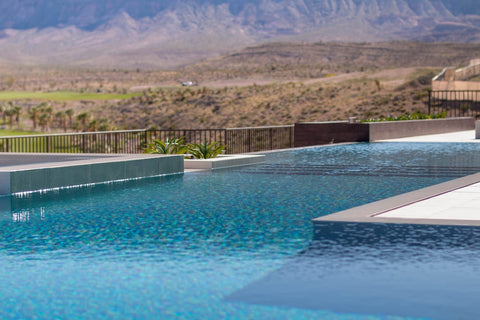 swimming pool with water feature