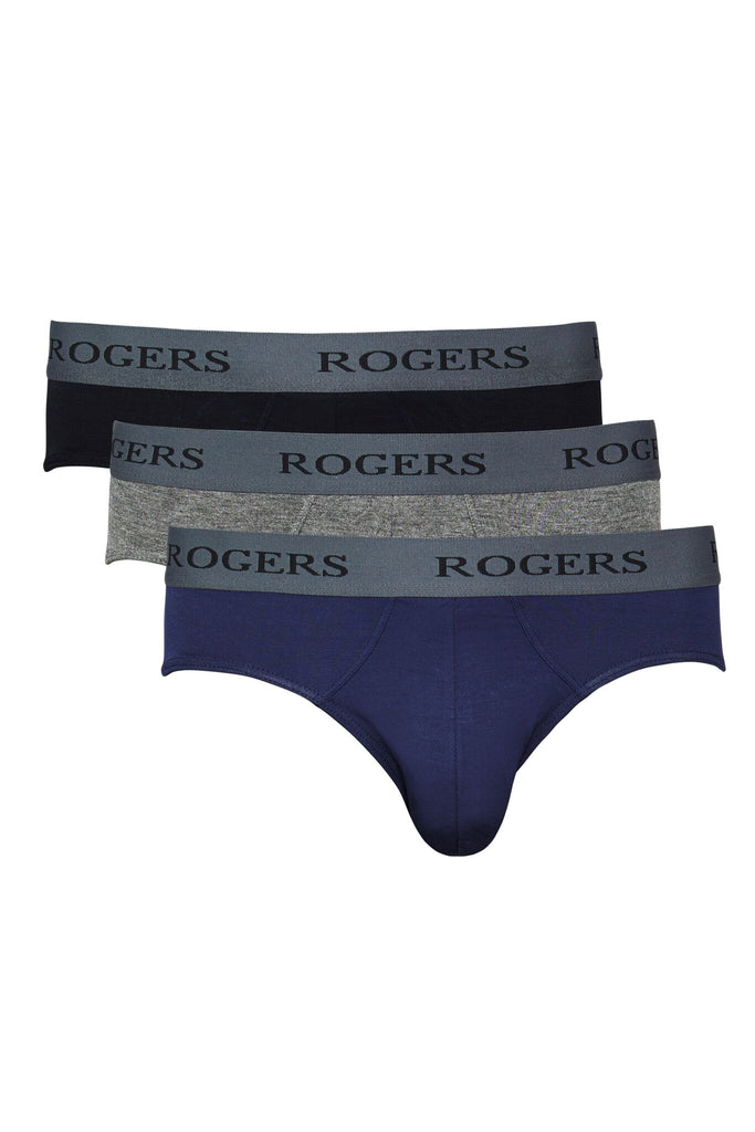 Three-Pack Modal Briefs – Grey Band | Rogers Underwear | Rogers Underwear