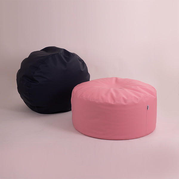 disco pouf in faux leather