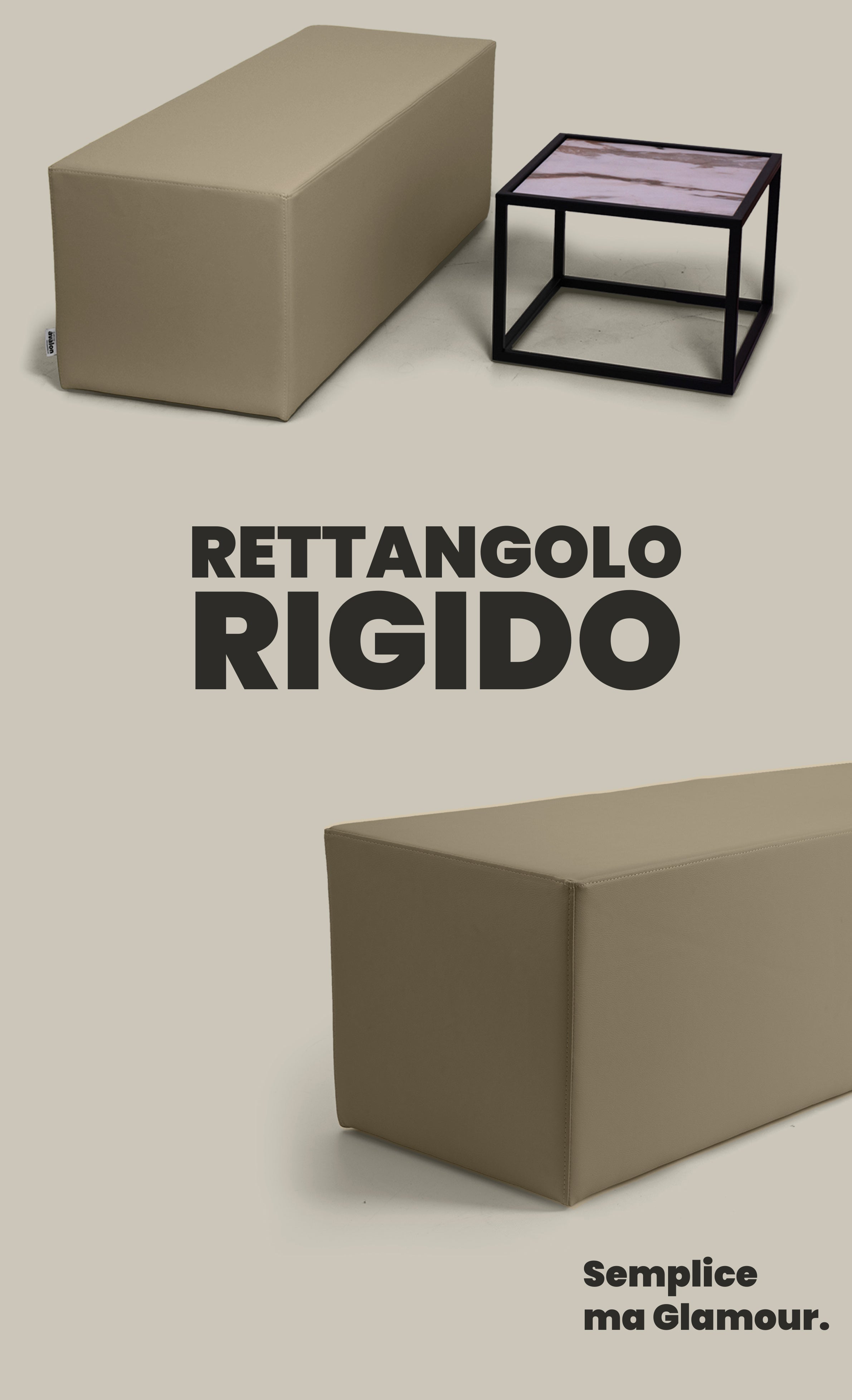 rigid rectangular ottoman