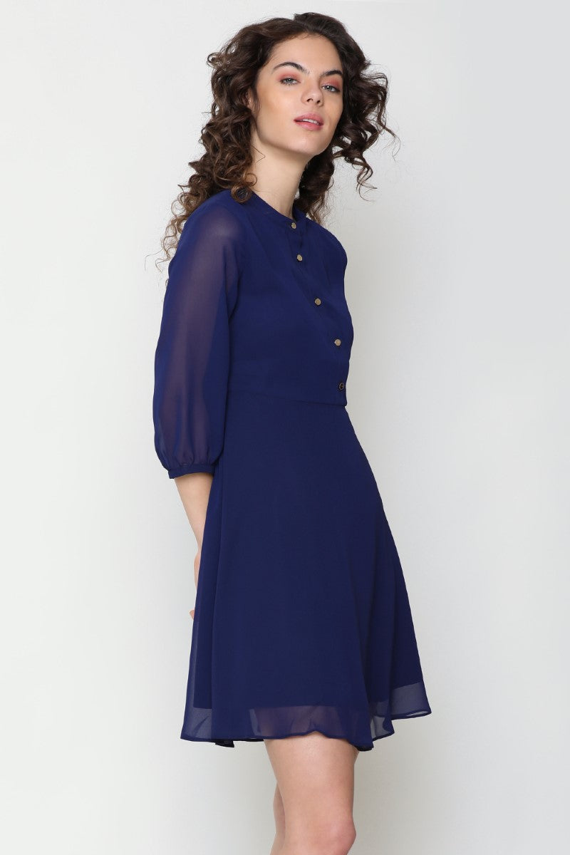 royal blue western dress