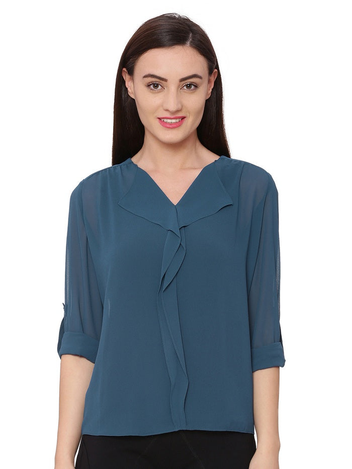 blue formal top