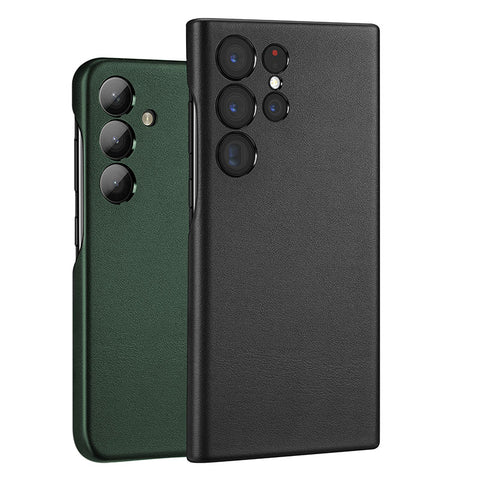 Öko-Leder Samsung S24 Ultra Hüllen schwarz grün