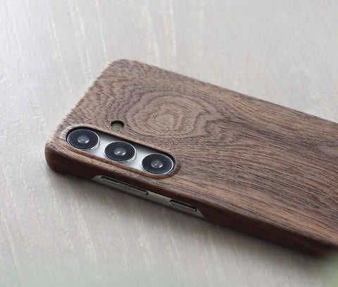 Komodo Real Wood Slim Walnut Samsung S24 Phone Case by Komodoty
