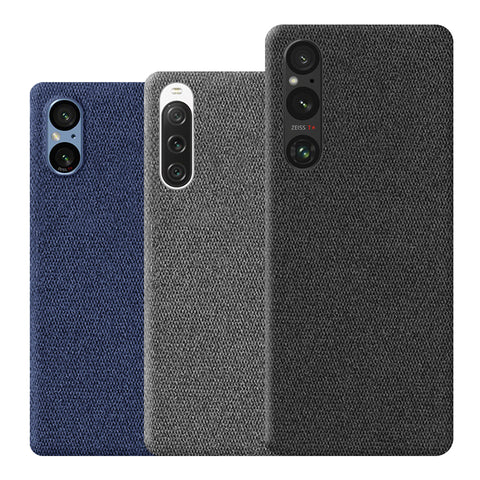 Komodoty-Stoff Sony Xperia Cases blau grau schwarz