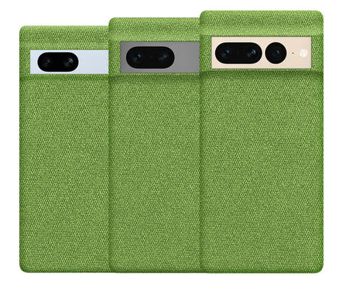 Handyhüllen aus Stoff für die Google Pixel 7-Serie in limitierter Auflage aus grünem Material