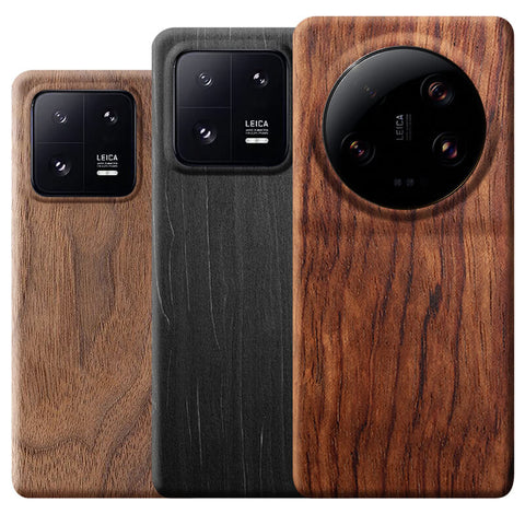 Komodoty Wood Xiaomi 13 Ultra 13 Pro Coques de téléphone Noyer Charbon de bois Palissandre