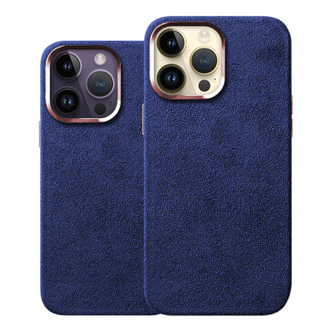 Komodoty iPhone 14 Pro Max iPhone 14 Pro Blurple Blue Purple Alcantara Rosegold Metal Phone Cases Luxuriöser Schutz MagSafe kompatibel
