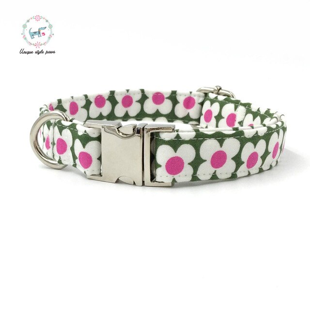 daisy flower dog collar