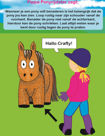 Het benaderen van een pony