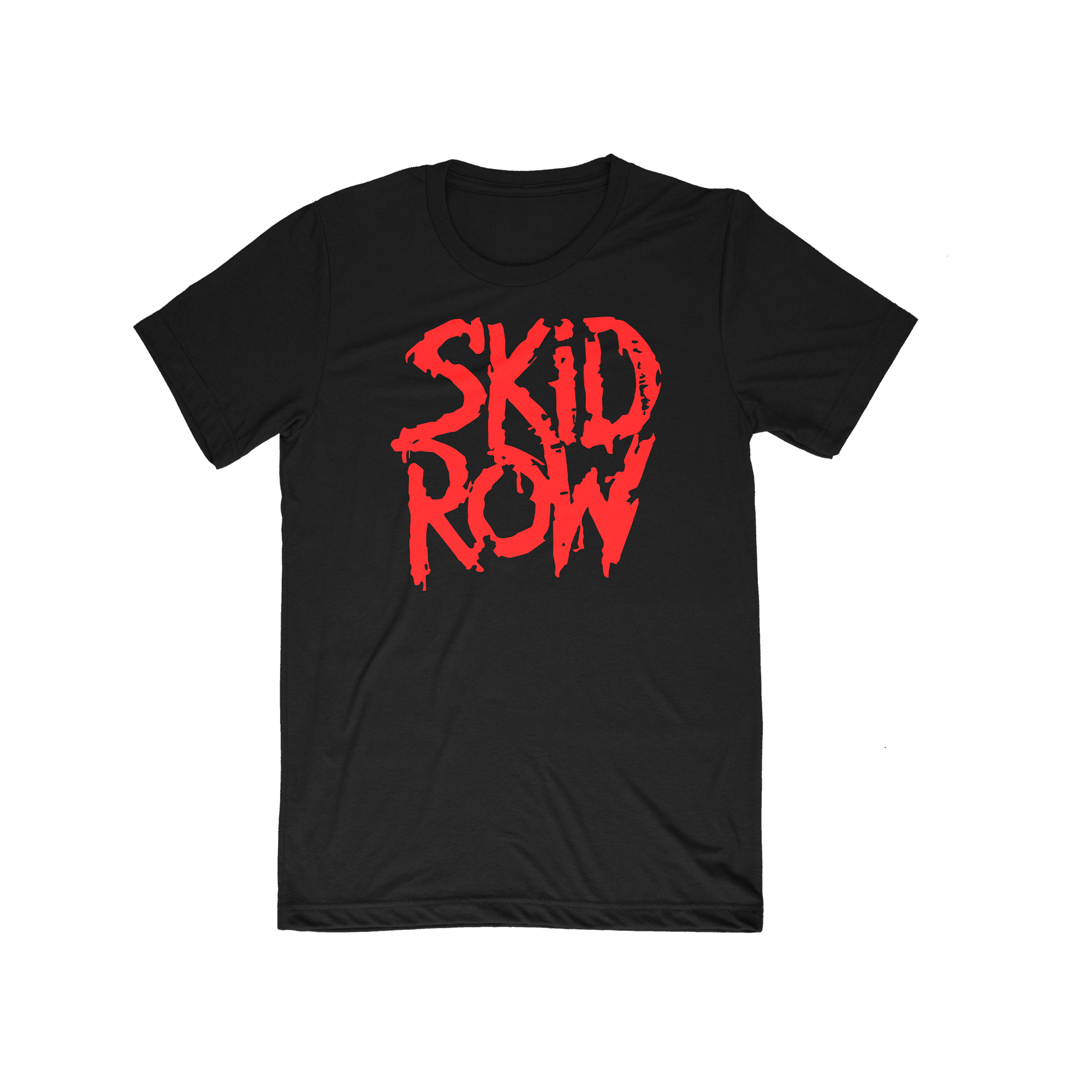 Skid Row - Stacked Logo Tee (Black/Red) – Down Right Merch