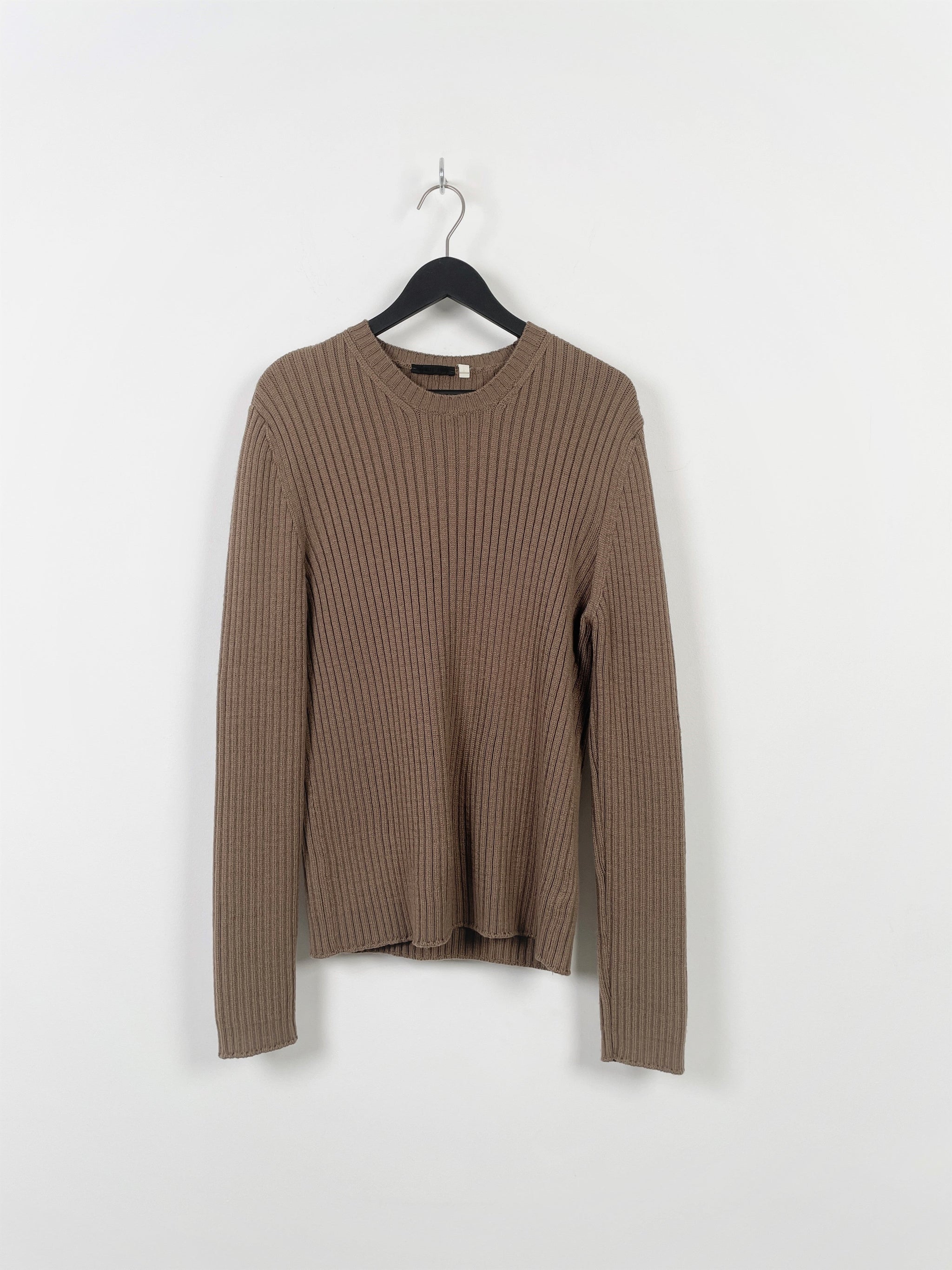 Helmut Lang Archive 2000 Ribbed Knit Crewneck Sweater | FAULKNER