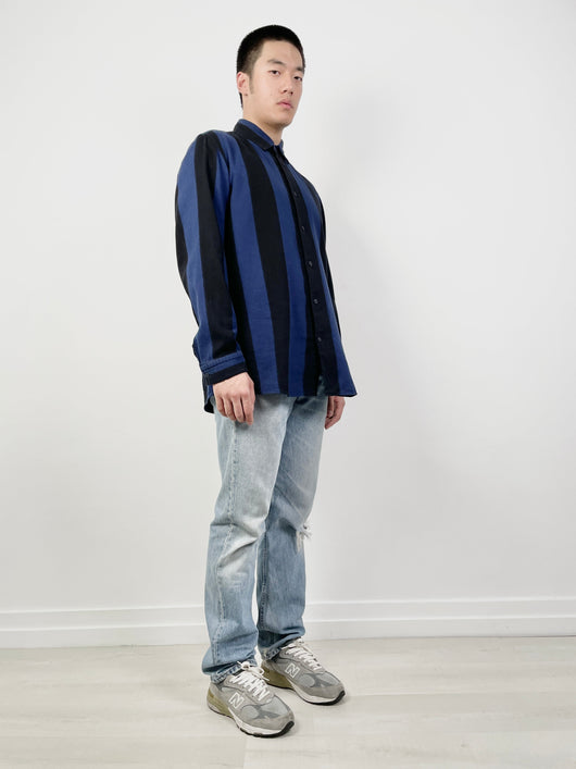 Issey Miyake Men '90s Vintage Striped Button-Down Shirt | FAULKNER