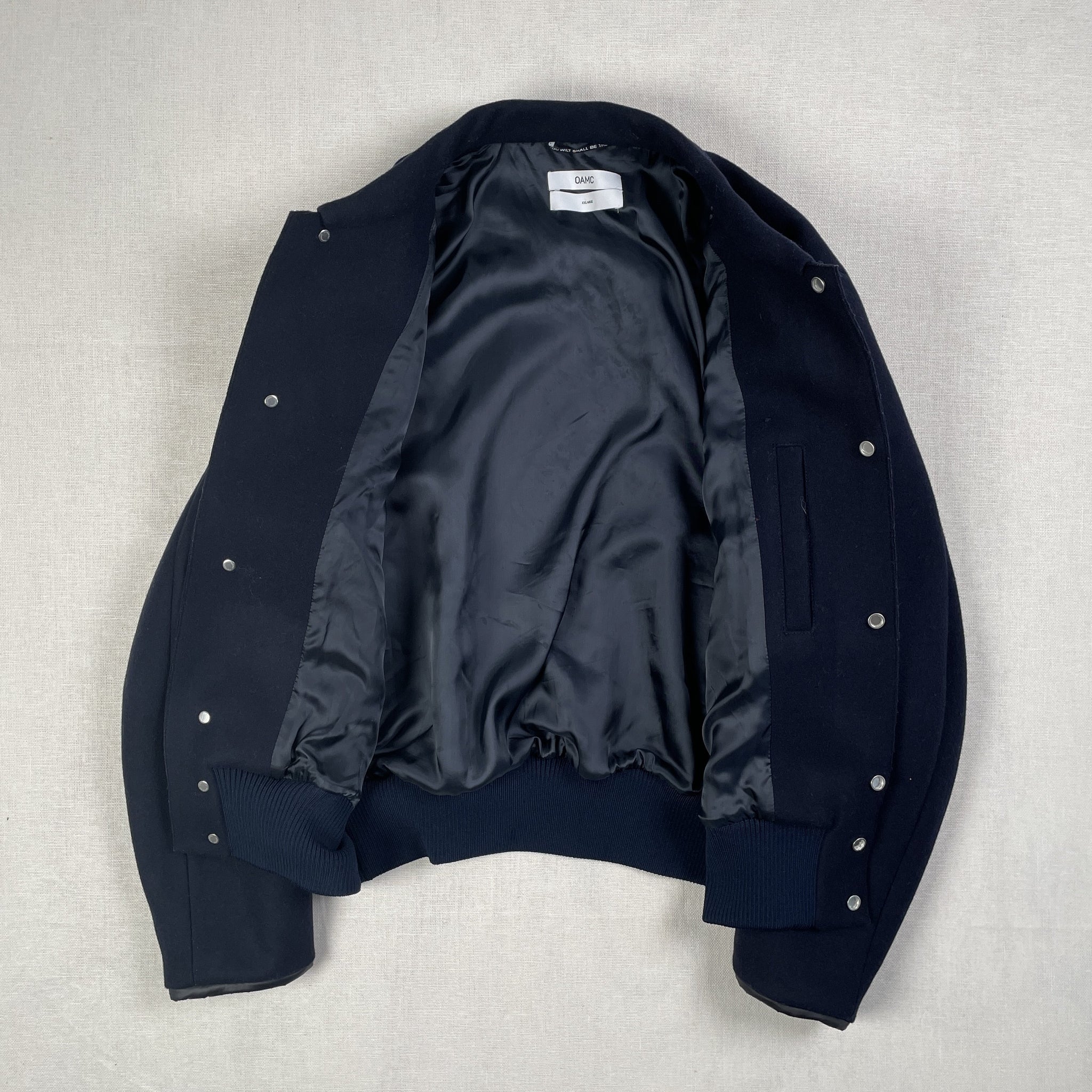 OAMC Deadstock Navy Wool Bomber - Faulkner