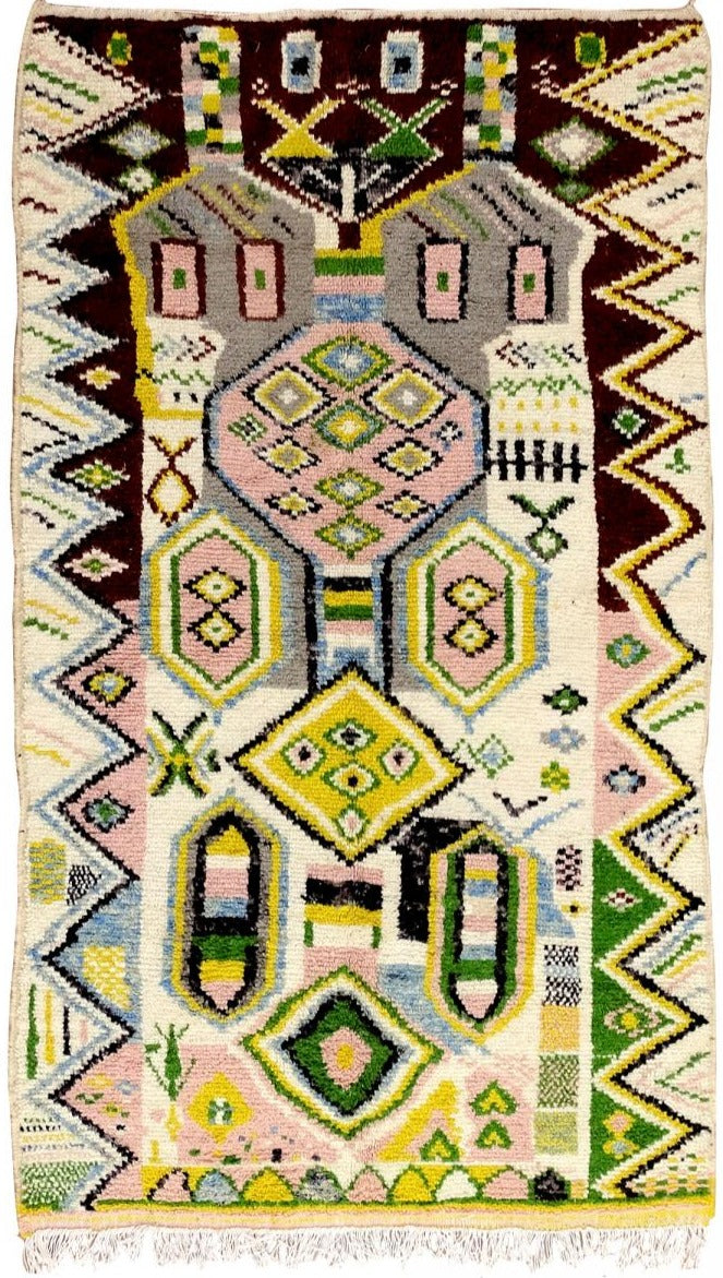 Tapis en laine noir - Tapis motifs ethniques - Finca Home