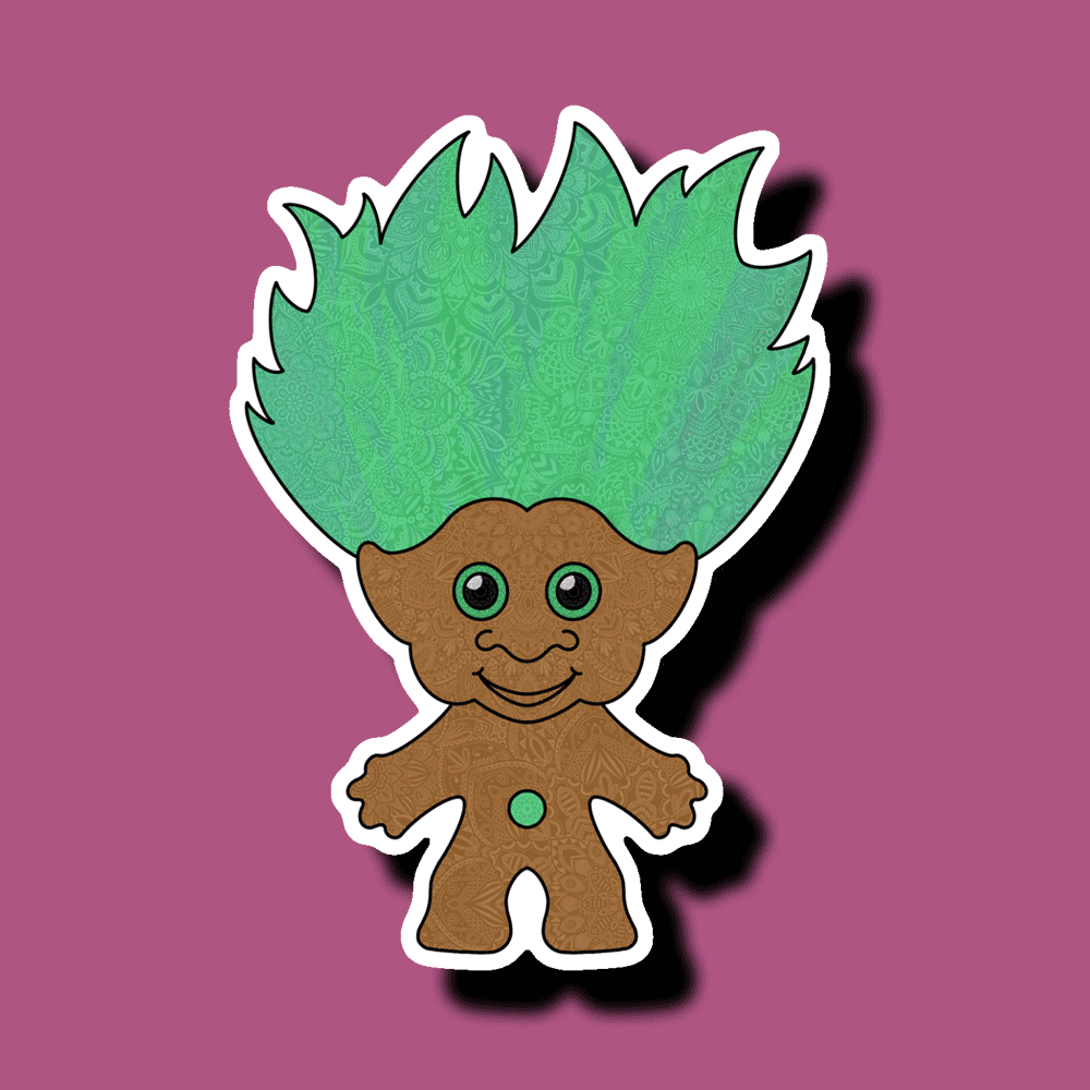 troll doll cartoon