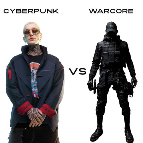 Cyberpunk VS Warcore fashion