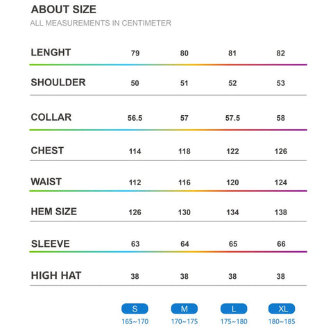 Size Chart Of The 0405 Duck Down Jacket - Clotechnow