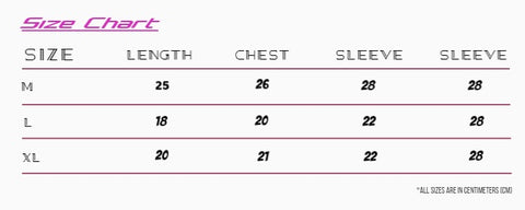 Size Chart of The Hardshell techwear jacket