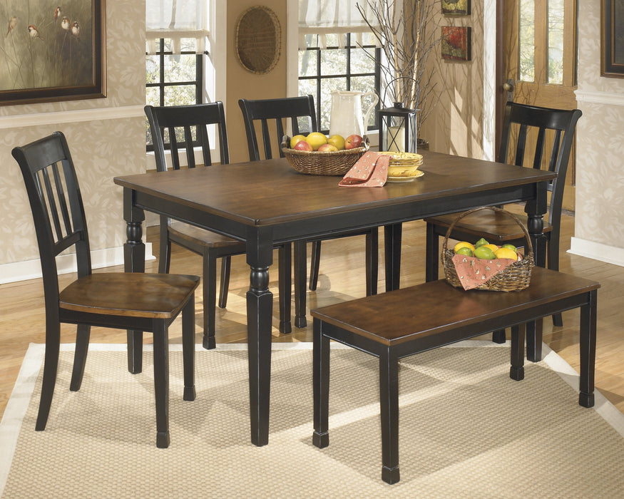 black and brown dining table set