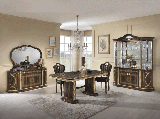 bonaventure park cherry extendable double pedestal dining room set