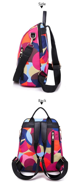 Colorful Circle Women Backpacks  Large Capacity Multi-pocket Fashion Bags  KAMO