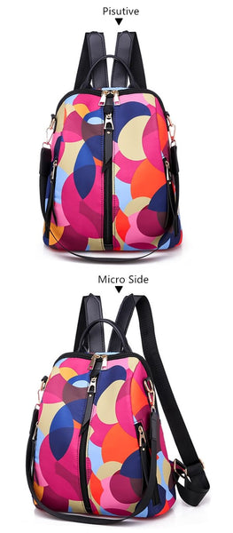 Colorful Circle Women Backpacks  Large Capacity Multi-pocket Fashion Bags  KAMO