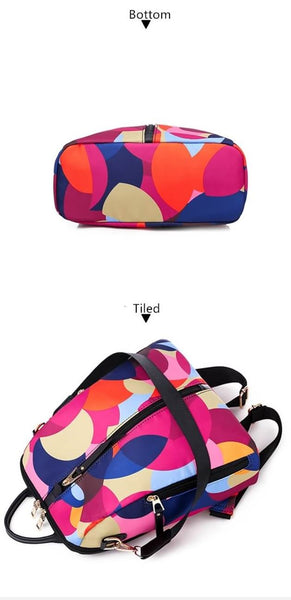 Colorful Circle Women Backpacks | Large Capacity Multi-pocket Fashion Bags | KAMO