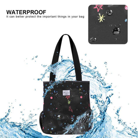KAMO Shoulder Bag  Waterproof Lightweight Tote  Shopping, Beach Bag