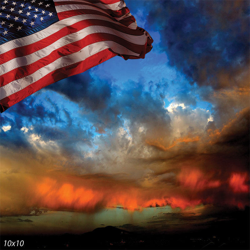 american flag sunset wallpaper