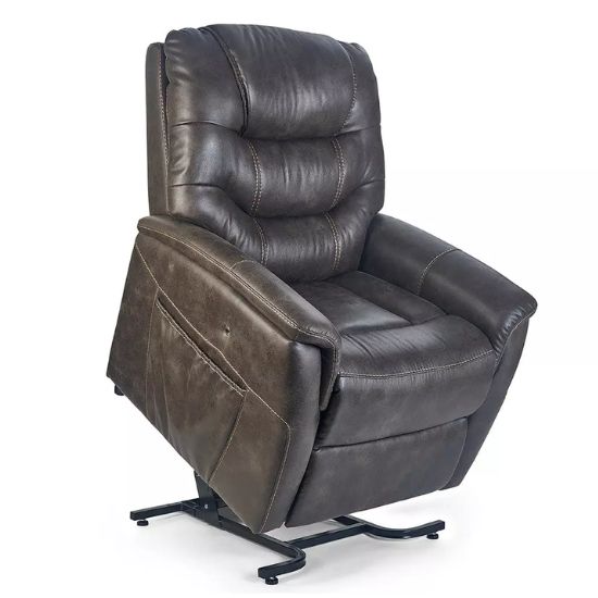 Brown Medical Lift Chair in the standing position