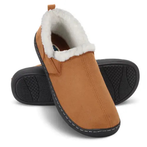 mens leather indoor outdoor slippers