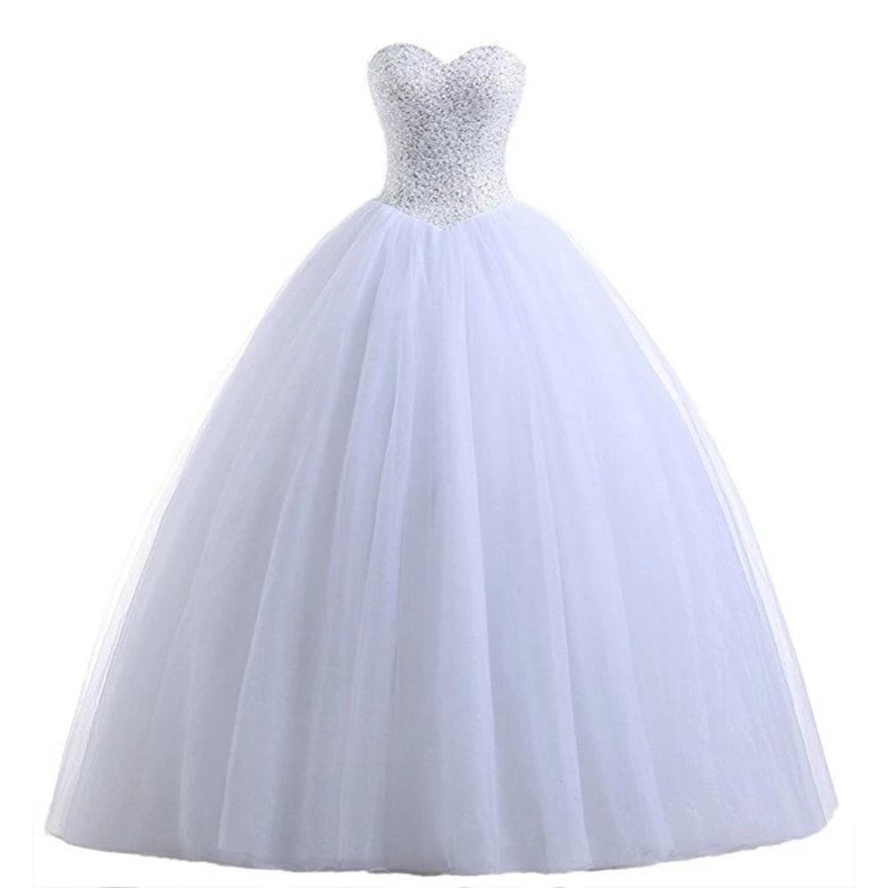 Princess wedding dress with beaded bodice