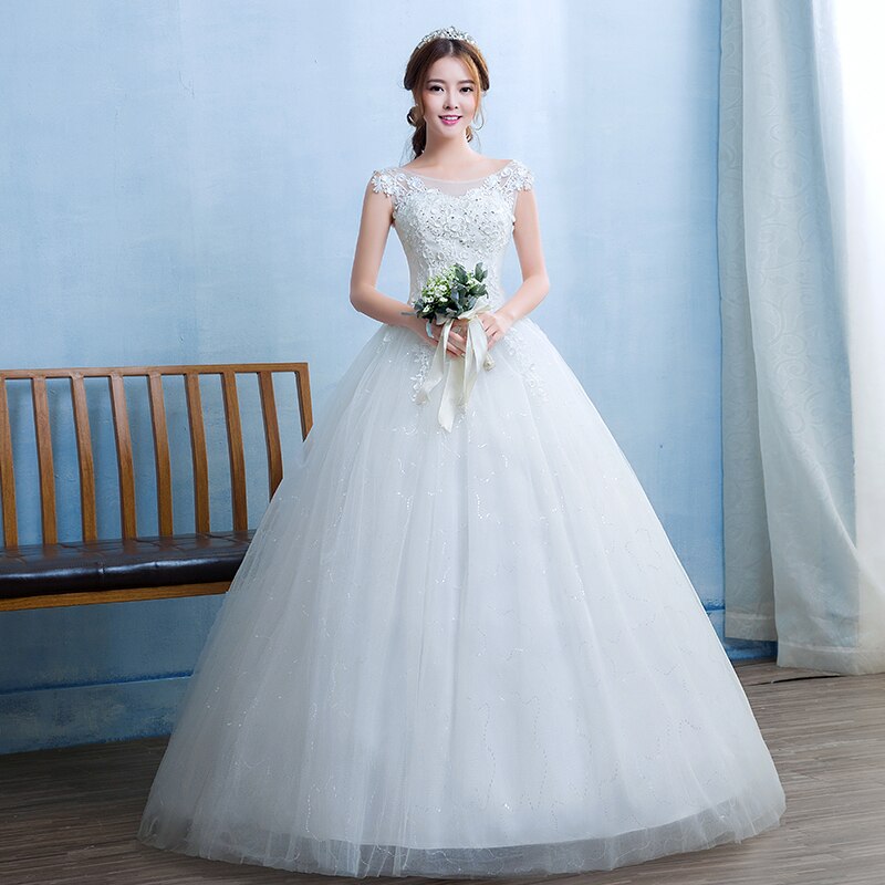 Bateau neckline wedding dress