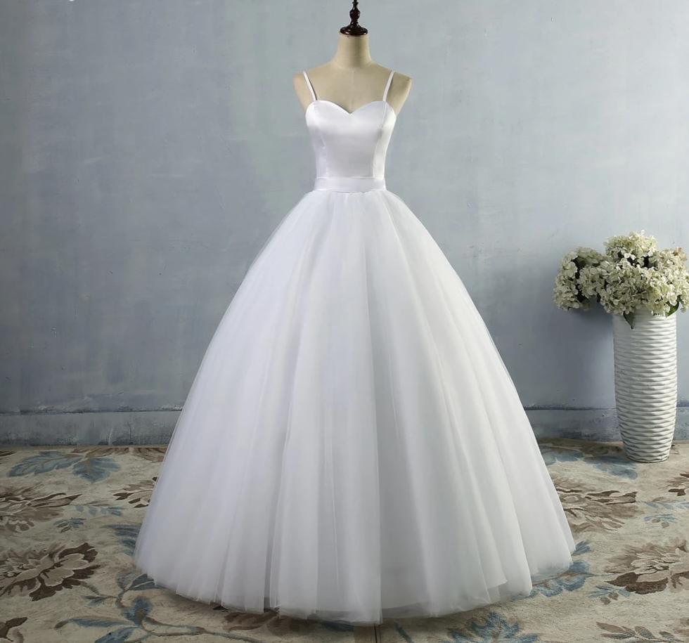 Classic Wedding Dress with Tulle Skirt
