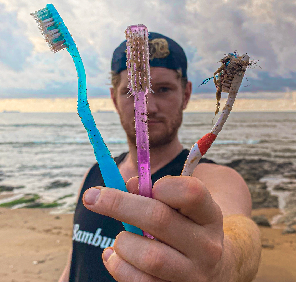 plastic toothbrush pollution - bamboo toothbrush uk - @BambuuBrush