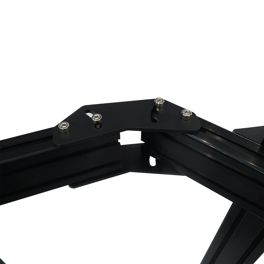 GT Omega Simulator Monitor stand, triple monitor stand upgrade with adjustable arms to allow control over viewing angle