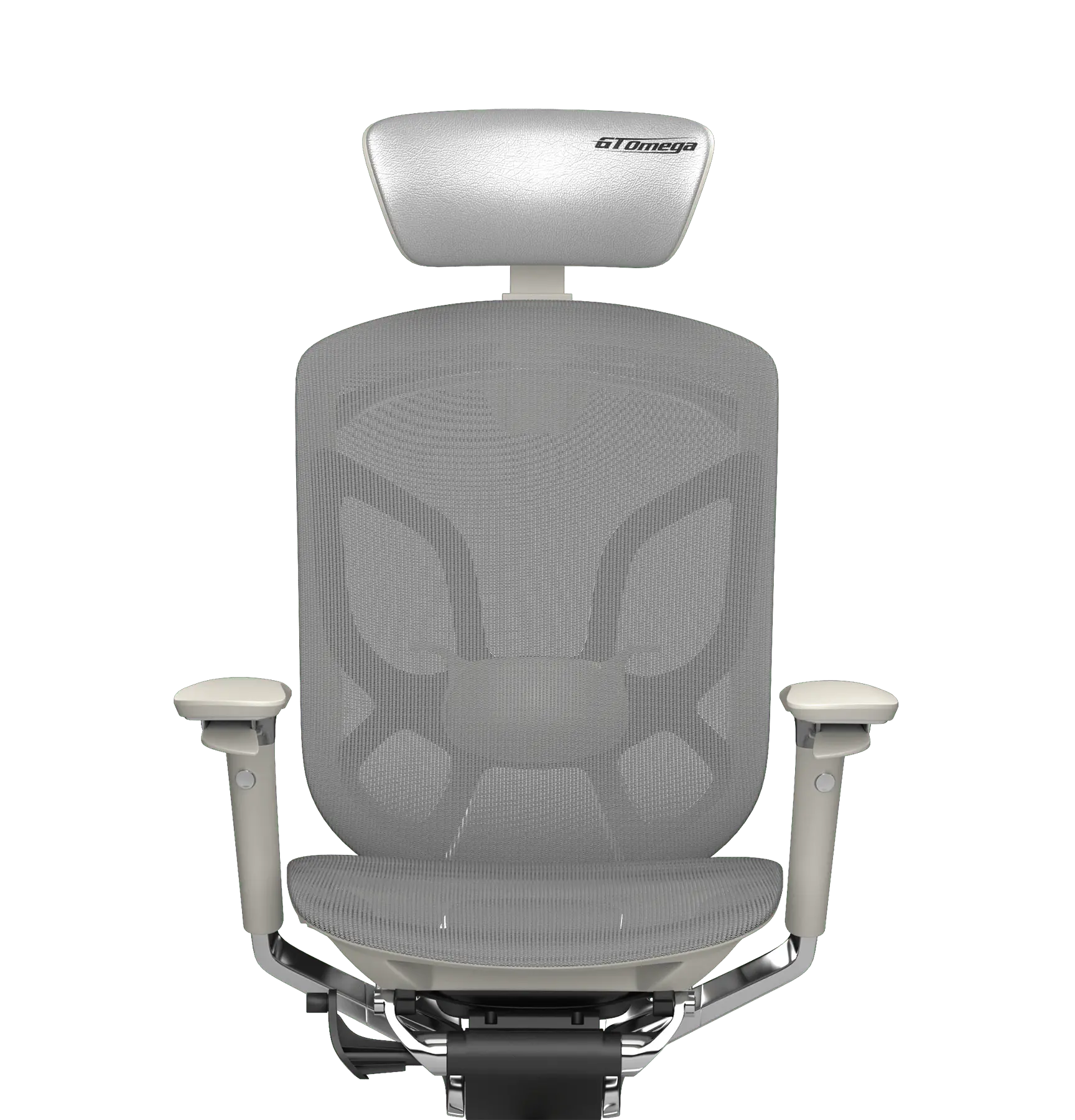 Ergonomic office chair in silver